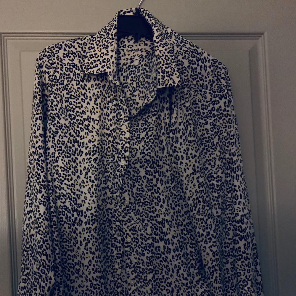 Leopard Print Button Down Blouse. - image 2
